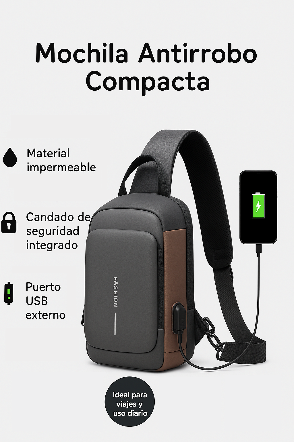 Seguridad y comodidad en un solo lugar: mochila impermeable con sistema antirrobo
